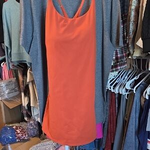 HALARA Orange Women's Dress With Shorts Underneath
